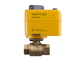 Кран шаровой бронзовый Click SE Bronze NEPTUN, 1", 12B, с элек...